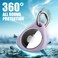 2 Pack Waterproof Case for Airtag Holder, 360&deg; Protective Keyring Holder, Shockproof, Anti-Scratch TPU Full Cover Case for Luggage, Bag, Accessories for AirTag - Purple