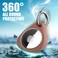 2 Pack Waterproof Case for Airtag Holder, 360&deg; Protective Keyring Holder, Shockproof, Anti-Scratch TPU Full Cover Case for Luggage, Bag, Accessories for AirTag - Brown