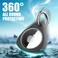 4 Pack Waterproof Case for Airtag Holder, 360&deg; Protective Keyring Holder, Shockproof, Anti-Scratch TPU Full Cover Case for Luggage, Bag, Accessories for AirTag - Black