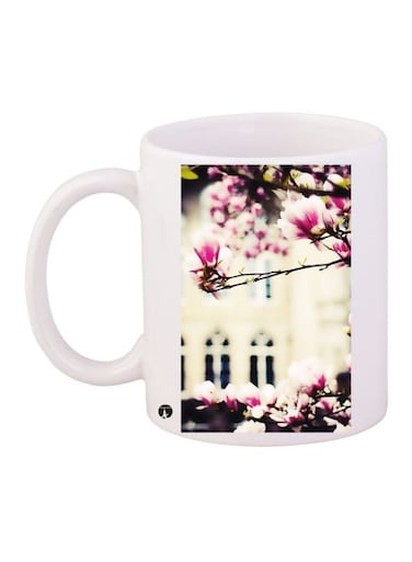 Floral Printed Coffee Mug White/Pink/