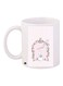 Bunny Rabbit Printed Coffee Mug White/Pink/Green 11ounce