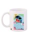 Cartoon Printed Coffee Mug White/Blue 11ounce