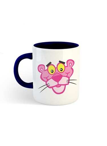 Panther Printed Mug White/Navy