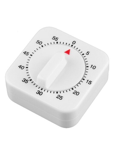 Minute Mechanical Kitchen Cooking Timer White