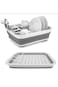 Dish Drying Rack Portable Dish Drainers for Kitchen Counter with Drainboard, Kitchen Sink Organizer Basket Accessories Camper Storage and Organization Dish Rack Over Sink Drying Rack