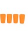 Unbreakable Cups, Tumblers 4pc (330ml) - Orange