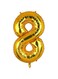 Rglt 8 Gold Number Balloons 32Inch Helium Birthday Balloons Foil Mylar Digital Balloons For Birthday Engagement Wedding Bridal Shower Anniversary, 8G