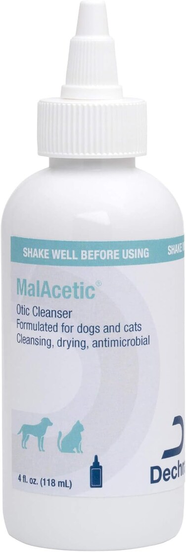 Dechra MalAcetic Otic Ear Cleaner Fights Bacterial &amp; Fungal Infections 118 mL