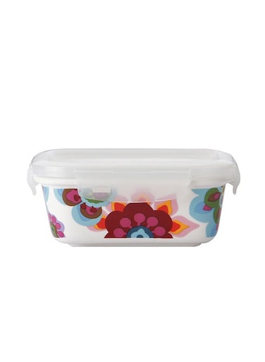 Bull Gala Square Porcelain Food Storage Bowl Multicolour 670ml