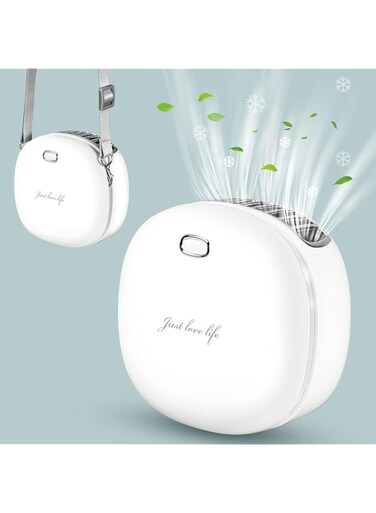 Mini Necklace Fan, Mini Handheld Fan with Lanyard Compact Travel Fan Lanyard Fan Wearable Fan Personal Necklace Fan Mini Cooling Fan Mobile Fan for Kids Woman Camping Outdoor Home Office Travel