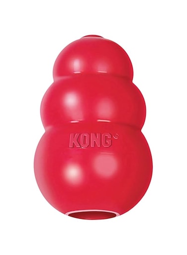 Kong   classic dog toy   durable natural rubber   fun to chew, chase and fetch   for small dogs