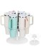 DIKENLAND Water Bottle Organizer for Stanley 40 oz Tumbler, Rotatable Tumbler Holder for Kitchen Cabinets, Water Bottle Storage Rack Kitchen Organizers and Storage, White