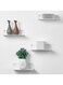 White Floating Wall Shelves Set of 4 - Easily Expand Wall Space - Acrylic Small Shelf for Bedroom, Bathroom, Kitchen, Living Room, Office, Playroom with Cable Clips - 9 Inch