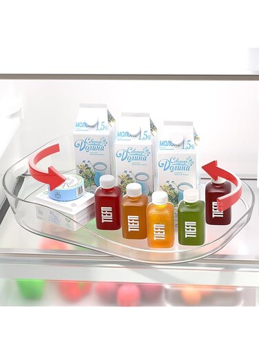 Li &amp; Zhao Lazy Susan Organizer - 14.4" x 10.8" Turntable for Cabinet &amp; Refrigerator