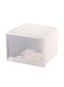 Beige Plastic Drawer Storage Box with Wheels &acirc;&euro;&ldquo; Large Stackable PP Organizer with Smooth Pull-Out Drawer and Easy-to-Install Casters for Closet, Desk, and Bedroom Storage, 47.5 &Atilde;&mdash; 45 &Atilde;&mdash; 33 cm