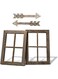 BPA Wall Decor Wood Window Frames &amp; Arrow Decor - Decoration for Home (11X15.8 inches, 2set)