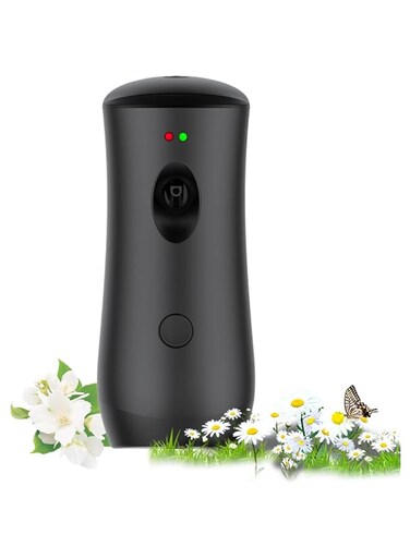 Auto Air Freshener Spray Machine Free Stand or Wall Mounted Automatic Aerosol Spray Dispenser Adjustable Aroma Machines are Widely Used in Bedrooms, Offices, Hotels and Commercial Places (Black)