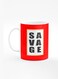 Designer Printed Coffee Mug with Heavy Duty Handle 11oz Ceramic Personalised Gift Mugs Cup [Microwave Safe &amp; Dishwasher Proof] - Savage