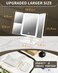 Tri-fold Makeup Mirror with Lights, 4800 mAh Rechargeable LED Cosmetic Make Up Table Vanity Mirror with 1X/2X/3X Magnification and Color Temperature Options