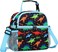 VASCHY Lunch Bag for Kids Boys, Insulated Double Compartments Cooler Lunch Box Tote Bag with Adjustable Shoulder Strap for Toddlers Girls School/Daycare/Picnic Black Dinos