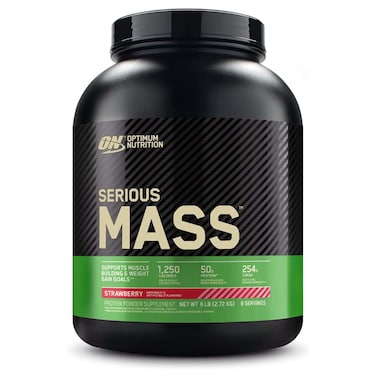 Optimum Nutrition Serious Mass, Strawberry, 6 LB
