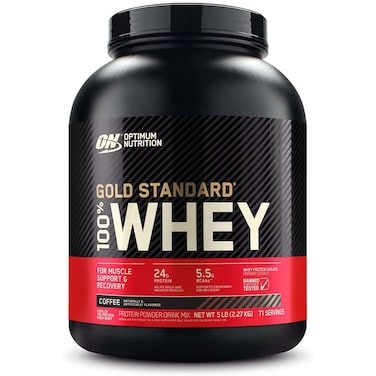 Optimum Nutrition Gold Standard 100% Whey Protein, Coffee, 5 LB