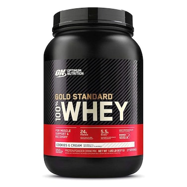 Optimum Nutrition Gold Standard 100% Whey Cookies &amp; Cream Protein Powder 27 Servings