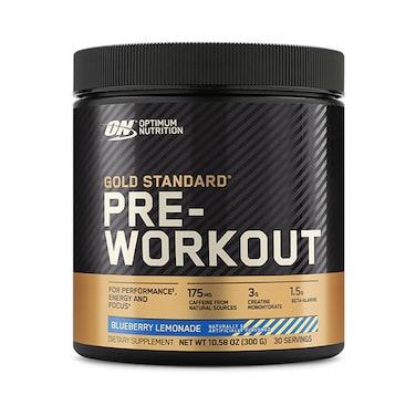 Optimum Nutrition Gold Standard Pre-Workout, Blueberry Lemonade, 300 Gm