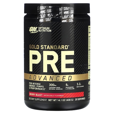 Optimum Nutrition Gold Standard Pre Advanced, Berry Blast, 20