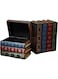 Tazweeq 2 Pack Decorative Book Boxes, Wooden Antique Book Decorations, Vintage Book Storage Boxes