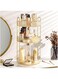 Strayelf 3-Tier Makeup Organizer, Spinning Makeup Organizer Countertop, Bathroom Organizer And Storage, Perfume Organizer Large Capacity Skincare Organizer