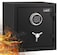 Rubik Fireproof Safe Box with Digital Keypad and Key Lock for Home Office Protect Money Jewelry A4 Documents Passport RBFP40 (Size 40x38x31cm) Black