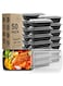 AL Fakhama 24 Oz/700 ML Meal Prep Containers [50 Sets] 1 Compartment with Lids, Food Storage Containers, Bento Box, BPA Free, Stackable, Microwave/Dishwasher/Freezer Safe - 50 Sets/Box Pack