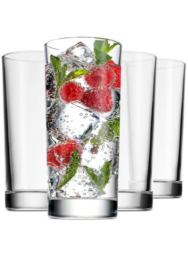 highball glass, clear glass, water drinking set, cocktail glass - 340ml