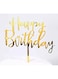 AILEXI 1 Count Acrylic Glitter Cake Decorating Toppers - Happy Birthday Gold 0282