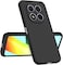 Xiaomi Redmi Note 14 Pro Liquid Gel Rubber Bumper Case with Soft Microfiber Lining Cushion, Slim Hard Shell Shockproof Protective Cover for Redmi Note 14 Pro 5G 2024 (Black)