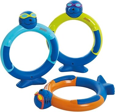 Zoggs Children's Zoggy Dive Rings Pool Toy And Game (Pack of 3)