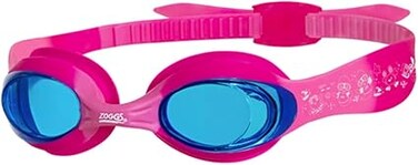 Zoggs Little Twist Swim Goggles Pink PinkTint Blue, Anti-Fog UV Protection Lenses, Soft-Seal Frame With Easy Adjust Strap, Ideal for Aged 0&ndash;6 Learning to Swim, 461421-PKPKTBL