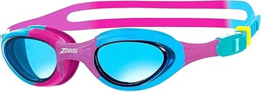 Zoggs Super Seal Kids Swimming Goggles, UV Protection, Quick Adjust SpLIT Yoke Comfort Strap, Fog Free Clear Swim Goggle Lenses, Ages 6-14
