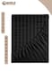 Black Striped Microfiber Fitted Bedsheet with Deep Pocket for a Snug Fit, Breathable, Machine Washable for Optimal Protection, Available in King, Queen and Single Sizes, Without Pillow Cover