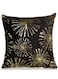 Cushion Covers 18x18 inch for Home Decor Hot Stamping Sofa Cushion Pillow Cover (Sparkling Night Black and Golden)