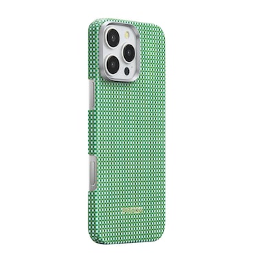 Pitaka Case for iPhone 16 Pro (6.3 Inch), Compatible with Magnetic Accessories, Slim &amp; Lightweight Design, Made with 1500D Aramid Fiber, Premium Forest Green Finish
