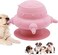 CyanCloud Puppy Milk Feeder,Bubble Milk Bowl,Puppy Feeder,4 Nipples Silicone Puppy Nursing Station,Puppy Feeder Milk Bowl,Feeder Bowl for Multiple Puppies Puppy Milk Replacer Doggie Bubble Pet(Pink)