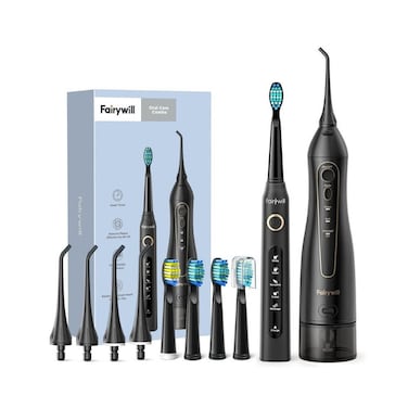 Fairywill Oral Care Combo 5020E Water Flosser + 507 Toothbrush
BLACK