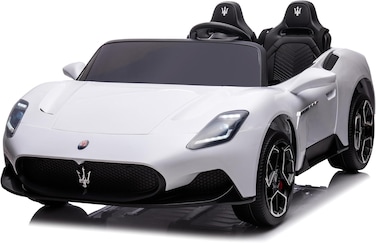 Lovely Baby Power Riding Car for Kids LB 1699EL Battery-Operated Car with Remote Control, Music, LED Lights and More special features. - White