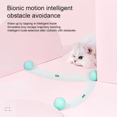 Smart Cat Toy, Automatic Rolling Ball Electric Cat Ball Interactive For Cats ABS Balls for Dogs Pet Chew Toy