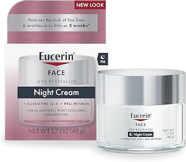 Eucerin, Face, Q10 Revitalize, Night Cream, Fragrance Free, 1.7 fl oz (48 g)
