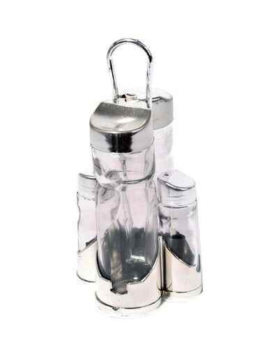 Spice Rack Set Silver/Clear