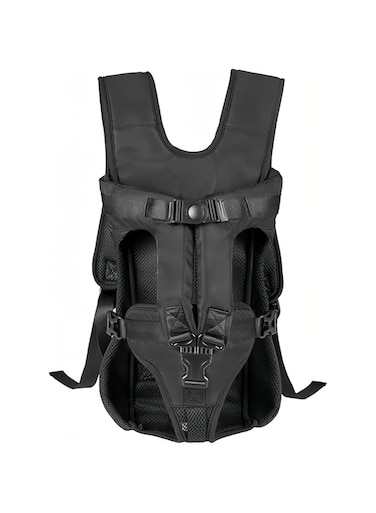 NALACAL Pet Front Dog Carrier Backpack, Adjustable Dog Front Carrier for Small and Medium Dogs and Cats, Outdoor Waterproof, A Press-Fit Insert Buckle, for Walking, Camping,Hiking (Medium, Black)