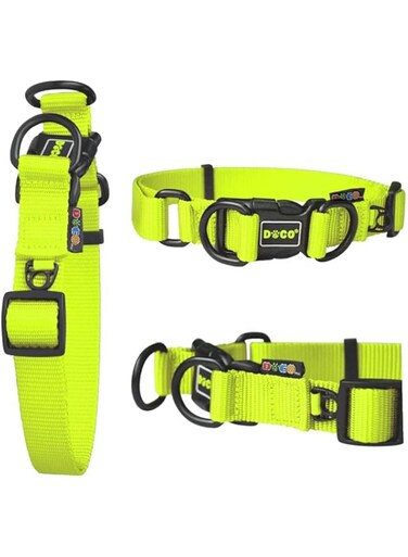 Doco Double D (Dd) - Ring Nylon Collar (Dcs005 - S7L) Color - Green, Sizes - L